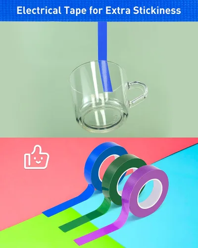 Vista 5 de 3 rollos de cinta adhesiva de color, tubería de agua multiusos impermeable, codificación de colores, cinta multifuncional para manualidades y arte