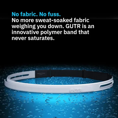 Vista 5 de GUTR Flex Sweatband - High Performance Endurance Headband for Cycling, Sports, Gym, Work