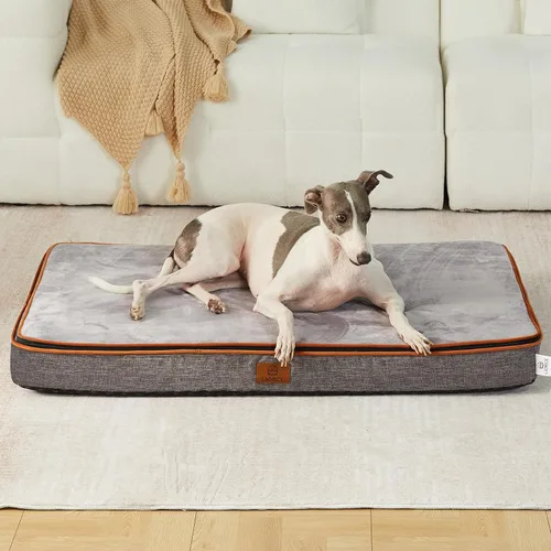 Vista 22 de LIORCE Cama grande para perros de espuma viscoelástica, camas ortopédicas de 4 pulgadas de grosor para perros grandes, cama impermeable para perros