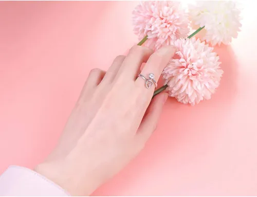 Vista 4 de Anillo de plata de ley 925 con estetoscopio Live Love Heal, joyería para mujeres, enfermeras, doctoras, estudiantes de medicina, regalo de graduación