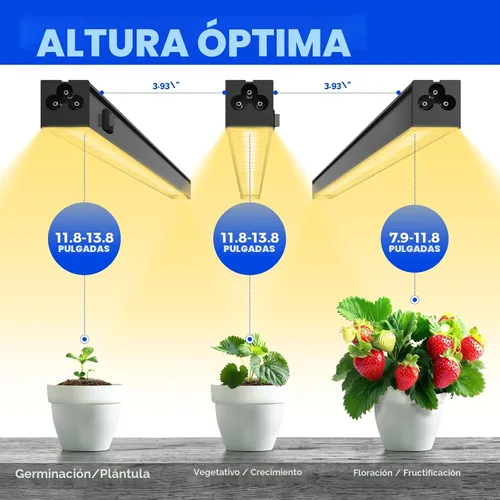 Vista 6 de Barrina Luces LED T5 de crecimiento, 5 W 1 pie, luces de plantas enlazables Amarillo