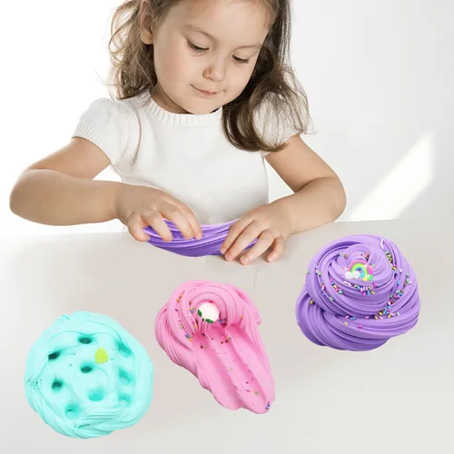 Vista 4 de Butte Slime Kit de 11 paquetes de recuerdos de fiesta para niños, experiencia de color y textura, juguete para aliviar el estrés para niñas y niños