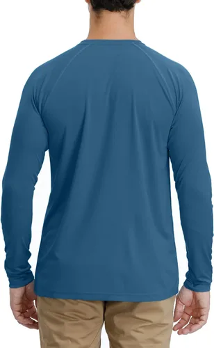 Vista 3 de Men's Rash Guard Shirts Long Sleeve Upf50 Sun Protection Swim Fishing Shirts Quick Dry Lightweight Running T Shirts for Men