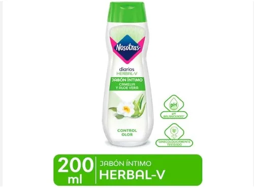 Vista 2 de Nosotras Jabón Íntimo We Herbal con Aloe Vera - 200 mL