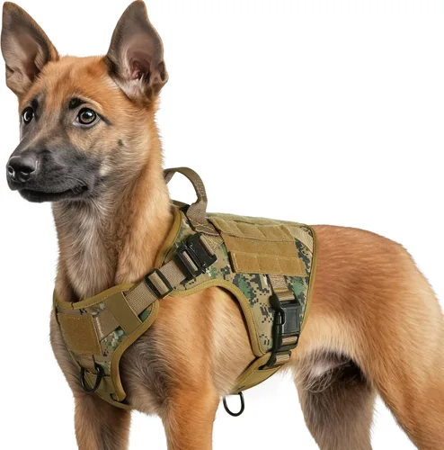 Vista 14 de rabbitgoo - Arnés táctico para perros pequeños, arnés resistente para mascotas con asa, chaleco de servicio sin tirones para razas pequeñas, chaleco