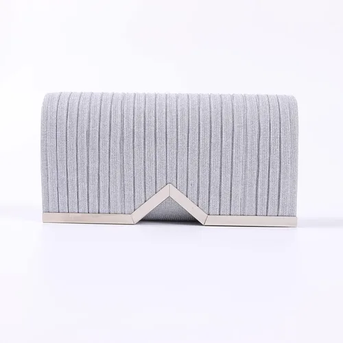 Vista 2 de Bolso de mano de moda para mujer, para carteras, boda, formal, graduación, barra vertical, plegable, bolso de mano