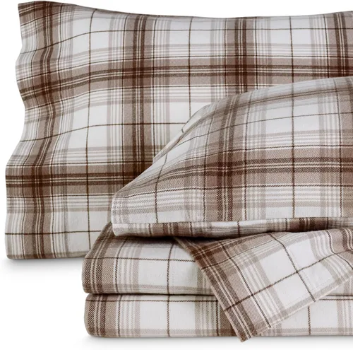 Vista 30 de Bare Home - Juego de sábanas de franela de doble cepillado para mayor suavidad y comodidad, 100 % algodón, aterciopelado, suave, pesado, bolsillo
