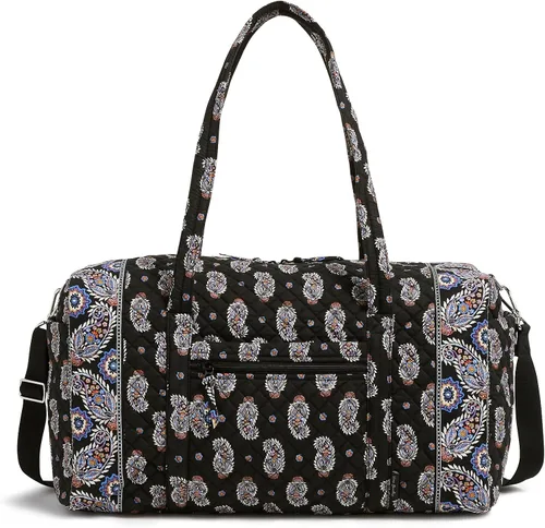 Vista 20 de Vera Bradley - Bolsa de viaje grande de algodón para mujer, Talla única Bees Navy - Algodón reciclado