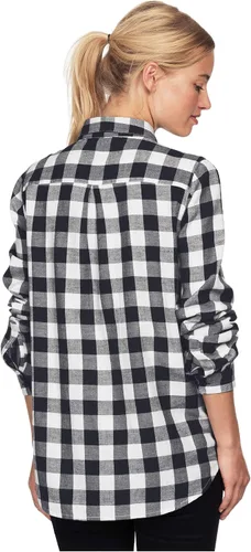 Vista 3 de Ellos Camisa de franela a cuadros de talla grande para mujer