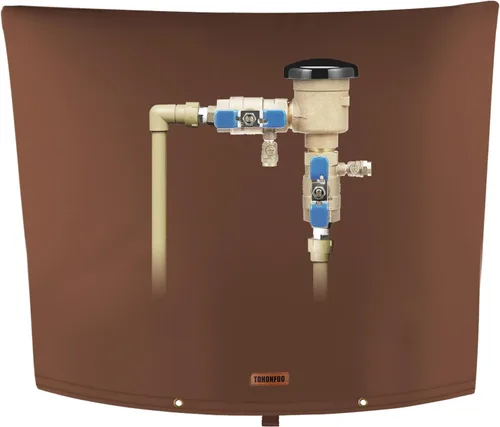 Vista 49 de Cubierta aislante de tubería para prevención de reflujo (5°F) – Bolsa aislada para válvula de aspersor de riego – Cubierta de bomba de pozo de agua