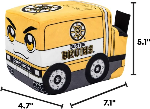 Vista 3 de Bleacher Creatures Boston Bruins Zamboni - Peluche de Kuricha de 7 pulgadas de la NHL, suave inspirado