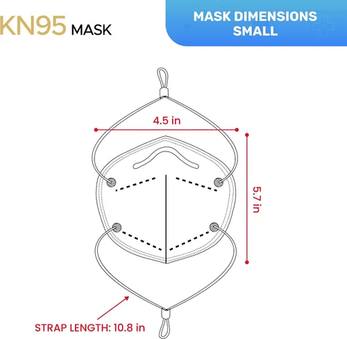 Vista 6 de Well Before KN95 Disposable Face Mask 10 Pack Individually Wrapped Mask with Adjustable Head strap