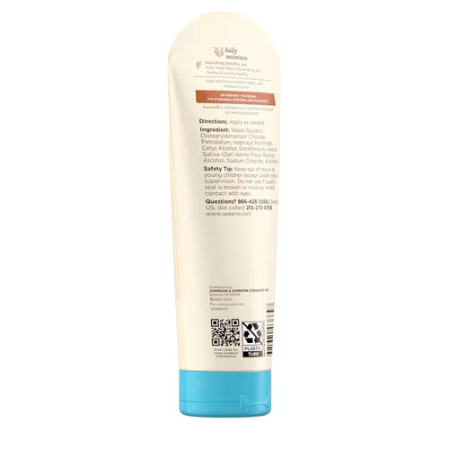 Vista 5 de Aveeno Baby Loción corporal hidratante diaria para pieles sensibles, loción hidratante hipoalergénica para bebés con avena nutritiva para hidratar