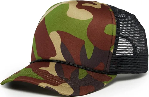 Vista 53 de Funky Junque Sombrero de camionero ligero Snapback de espuma de malla en Negro/Negro