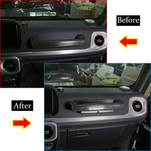Vista 2 de YIWANG Caja de almacenamiento de agarre de copiloto ABS para Mercedes Benz Clase G AMG Wagon Cross Country SUV W463 G350 G400 G500 G55 G63 G65