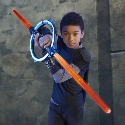 Vista 4 de STAR WARS Lightsaber Forge Inquisitor Masterworks Set de sable de luz electrónico de doble hoja, juguete de rol personalizable para niños a partir