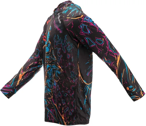 Vista 5 de JPOJPO Camiseta de ciclismo para hombre, manga larga, ciclismo de montaña, motocicleta, ropa de bicicleta, anti-UV