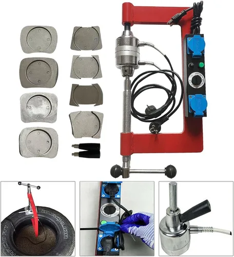 Vista 5 de Máquina de vulcanización de neumáticos ZXMOTO Kit de máquina de reparación automática de neumáticos puntuales 110V Equipment 150℃-180℃ Adjustable
