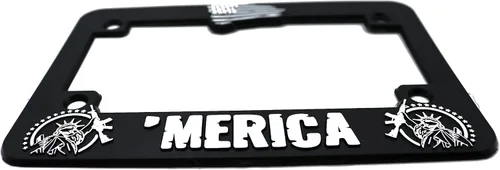 Vista 3 de Merica' for America - Marco elevado 3D para placa de matrícula 1 paquete de cubierta de matrícula de motocicleta de Estados Unidos Soporte