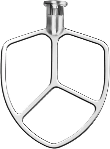 Vista 8 de Batidor plano de acero inoxidable de 4.5-5 cuartos para batidora de pie KitchenAid, accesorios de accesorio de paleta de ayuda de cocina, sin