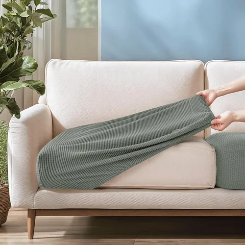 Vista 6 de CHUN YI - Funda elástica para cojín de sofá mediano, funda de asiento de sofá para mascotas, adecuada para sillón y sofá biplaza con tela lavable