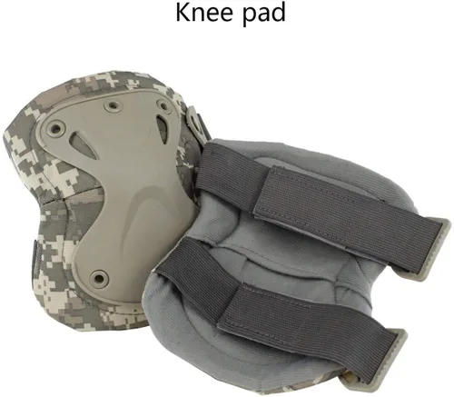 Vista 3 de Rodilleras tácticas de camuflaje y coderas para Airsoft Paintball Caza Ejército Patín Deportes al aire libre