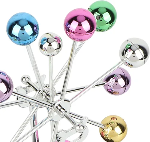 Vista 7 de Noria de movimiento perpetuo, Newtons Cradle Pendulum Bolas de equilibrio de movimiento perpetuo para decoración del hogar y entusiastas