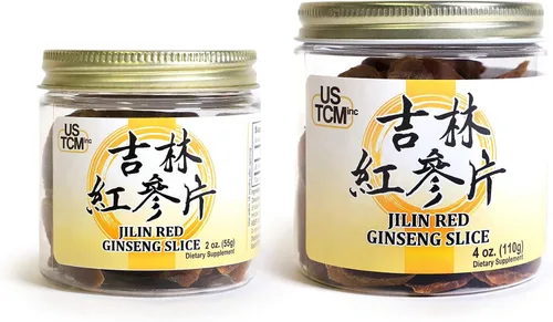 Vista 5 de Jilin Red Ginseng Slice - Rebanadas grandes de ginseng chino ginseng asiático (2 onzas)