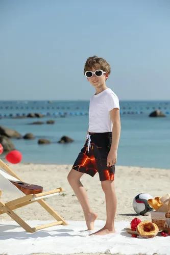 Vista 7 de UNICOMIDEA - Pantalones cortos de playa para niños, traje de baño para playa y piscina, secado rápido, traje de baño para niños, pantalones cortos