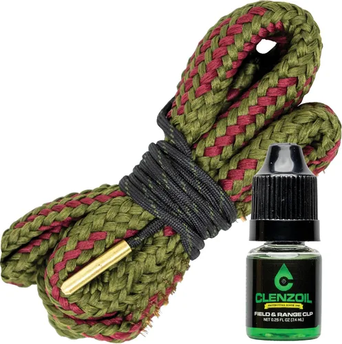 Vista 19 de Clenzoil Cobra Bore Cleaner – Pull-Through Gun Barrel Cleaning Tool – Brass Brush Embedded in Cotton Bore Rope – Reusable & Washable – Includes CLP