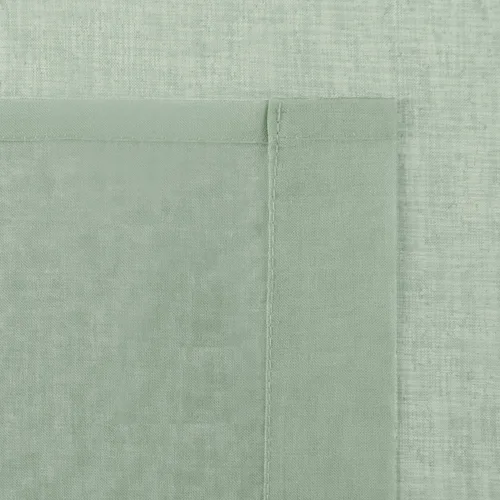 Vista 5 de DWCN Cortinas traslúcidas color verde frijol para sala de estar y dormitorio - Cortinas voile con aspecto de lino sintético con ojales en la parte