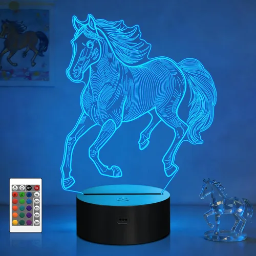 Vista 13 de Attivolife Luz nocturna de jugador de fútbol americano para niños, lámpara LED de ilusión de rugby 3D, 16 colores cambiantes con control remoto