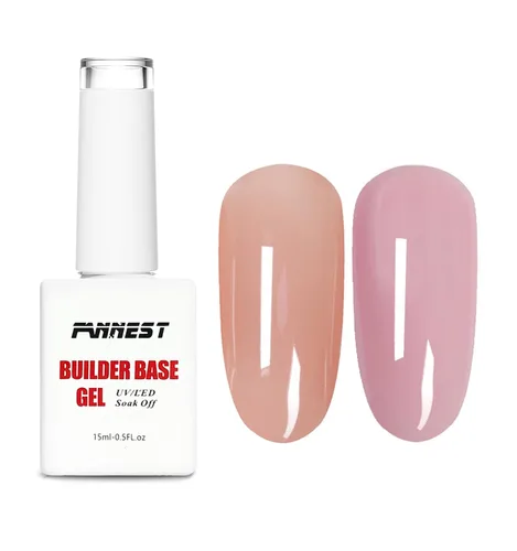 Vista 18 de Kit de Gel Constructor Gel Base de Goma Esmalte de Uñas, 15ml*2pcs (0.51 fl oz x 2 piezas) Para Engrosamiento de Uñas, Extensión de Fortalecimiento