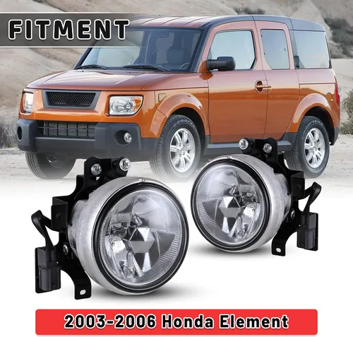 Vista 7 de Luces antiniebla para 2003 2004 2005 2006 Honda Element Lámparas Asambleas Conductor Pasajero Reemplazo con Kit de Cableado 1 Par