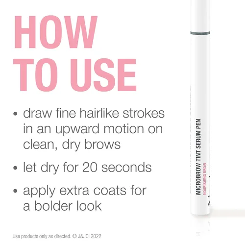 Vista 4 de Neutrogena Microbrow Tint - Bolígrafo de suero tintado de precisión con pantenol para nutrir y acondicionar las cejas, ayuda a crear cejas más