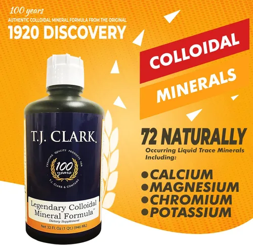 Vista 2 de T.J. Clark Fórmula mineral coloidal legendaria, 32 onzas líquidas (paquete de 2) por T. J. Clark