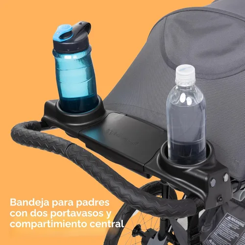 Vista 6 de Baby Trend Expedition® Zero Flat Jogger con luces LED, Dash Gris