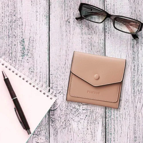 Vista 7 de FT FUNTOR - Cartera de piel pequeña para mujer, monedero de bloqueo RFID para mujer