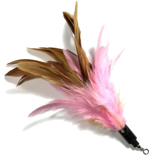 Vista 6 de Pet Fit for Life 7 piezas - Plus Bonus - Plumas de repuesto y peludo suave para varitas interactivas de juguete para gatos y gatitos..