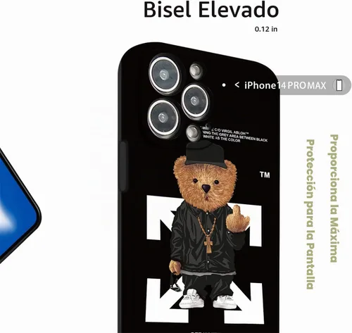 Vista 2 de Funda genial compatible con iPhone 14 Pro Max, diseñada para niños, cubierta de goma de gel de silicona suave estética divertida a prueba de golpes