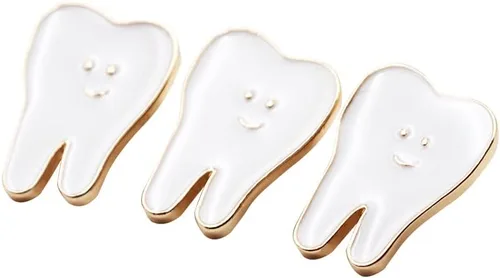 Vista 3 de Broche con forma dental, diseño de dibujos animados, para mujeres y hombres, estilo de personalidad, médico, dentista, uniforme, regalo