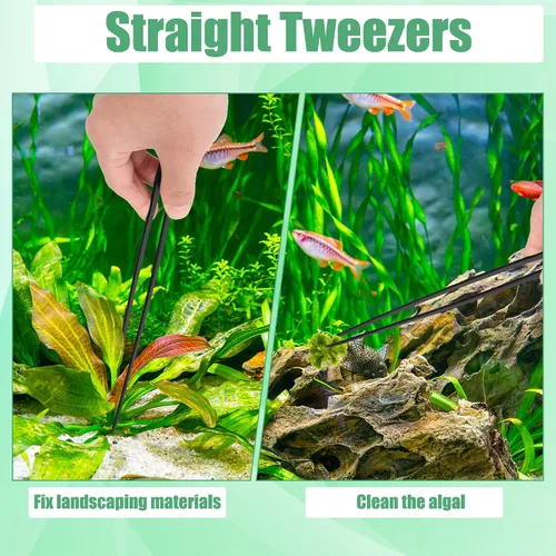 Vista 4 de Juego de herramientas para acuario y paisajismo acuático, 4 en 1 herramienta anti-óxido para plantas acuáticas, herramientas de paisajismo acuático