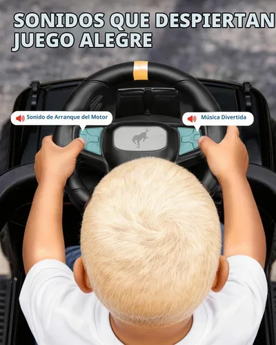 Vista 6 de First Ride On Auto de empuje para niños pequeños, con licencia Ford Bronco Raptor Push Around Buggy para niños pequeños de 1 a 3 años con cuerno
