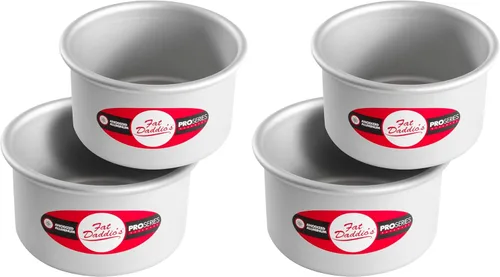 Vista 52 de Fat Daddio's Juego de moldes para pasteles redondos uniformes de aluminio anodizado de 4 niveles, profundidad de 2 pulgadas