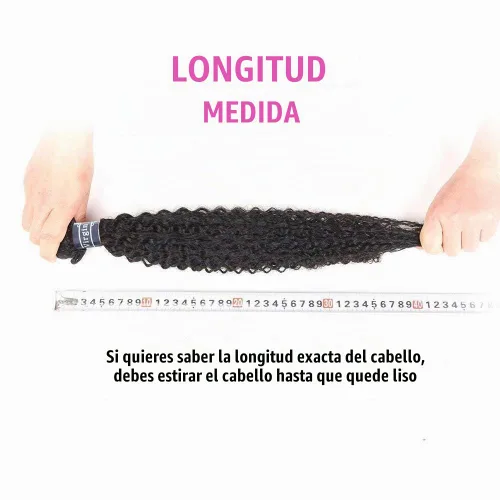 Vista 7 de Amella Hair, 100% cabello virgen rizado brasileño sin procesar, 1 paquete de 10 pulgadas (paquete de 1) extensiones de cabello virgen brasileño