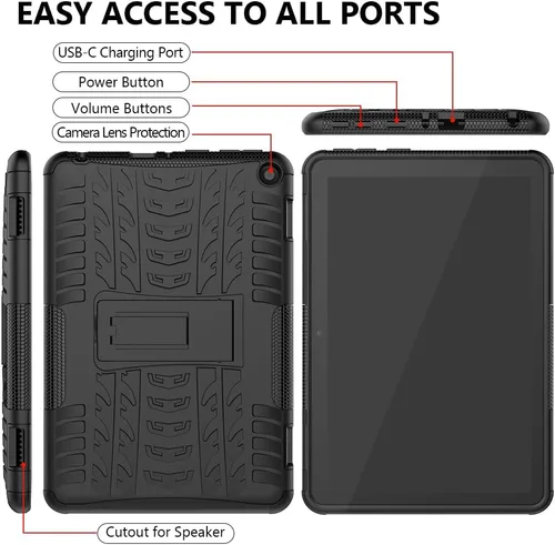 Vista 5 de Funda para Tabletflre HD8 y HD8 Plus (versión 2024/2022/2020 de 12ª/10ª generación), no para Samsung iPad, Nokia Onn de 8 pulgadas con funda