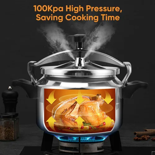 Vista 2 de Aleación de aluminio de la olla a presión de 5L, cocina a prueba de explosiones de la olla a presión universalmente conveniente para las estufas