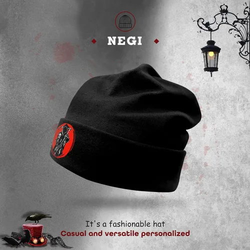 Vista 3 de Negi Beanie Hats for Men, Balck Beanie Warm Knitted Slouchy Mens Winter Hat Mens Beanie
