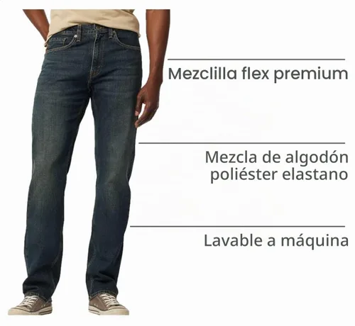 Vista 6 de Signature by Levi Strauss & Co. Gold Label - Jeans de ajuste holgado para hombre Terra