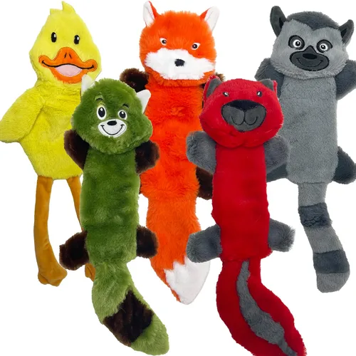 Vista 11 de Jalousie Paquete de 5 juguetes chirriantes para perros sin relleno con forro duradero sin relleno, juguetes para perros de papel arrugado, juguete